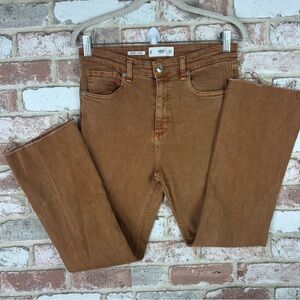 MNG Crop boot jeans | High rise Size 6 Tan